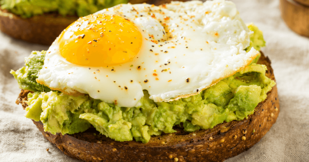 5 power breakfast recipes for busy morning - avocado toast with eggs